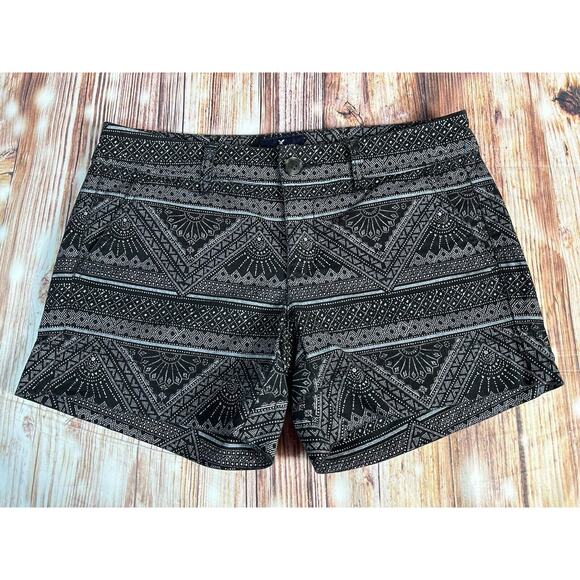 American Eagle Outfitters Pants - American Eagle MIDI Twill Shorts Sz 4 Black Low Rise Stretch Preppy Chino 30x4.5